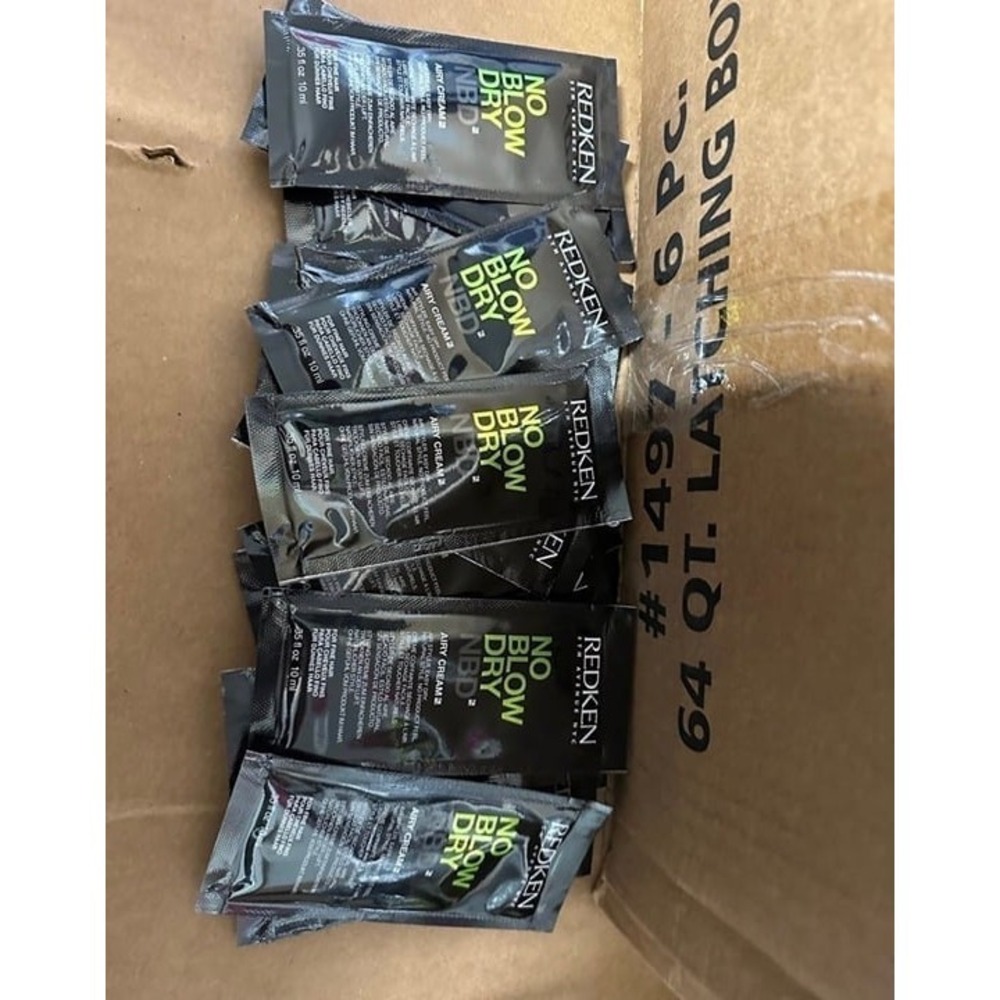 Redken No Blow Dry NBD Airy Cream Fine Hair care leave in Packets travel